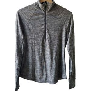 Old Navy gray & black half zip pullover size Medium activewear athleisure yoga